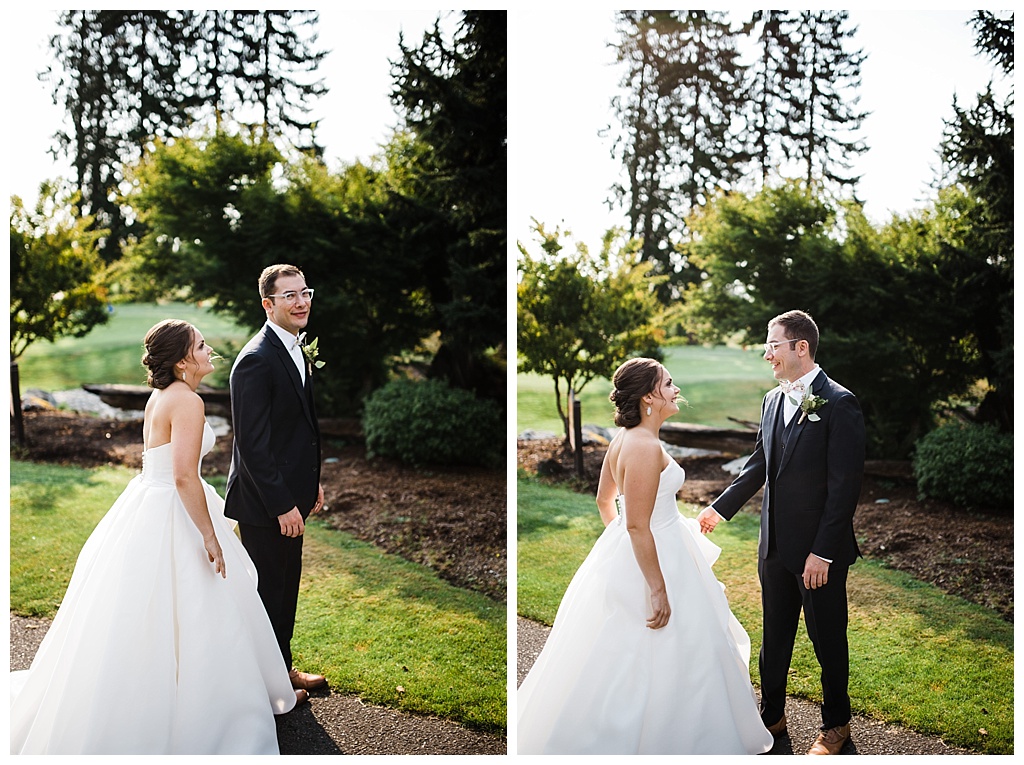 julia kinnunen photography, mccormick woods golf club, port orchard wedding, brunch wedding, seattle wedding, wedding photography, bride, groom, newlyweds, pacific northwest wedding, first look, portraits