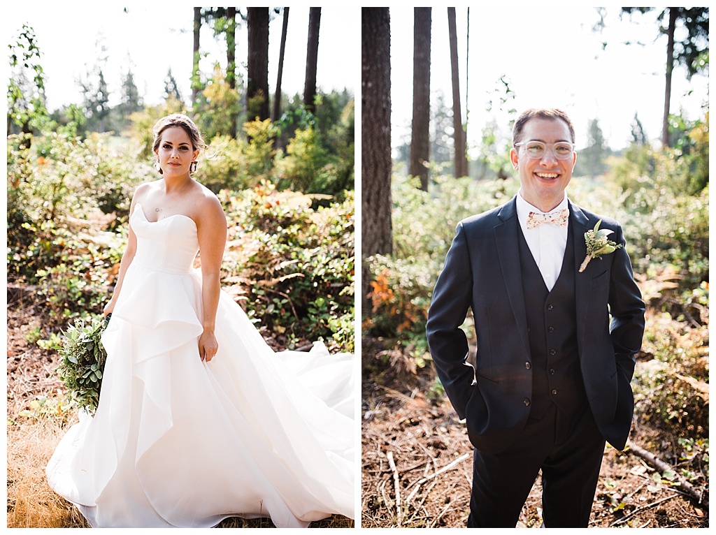 julia kinnunen photography, mccormick woods golf club, port orchard wedding, brunch wedding, seattle wedding, wedding photography, bride, groom, newlyweds, pacific northwest wedding, first look, portraits