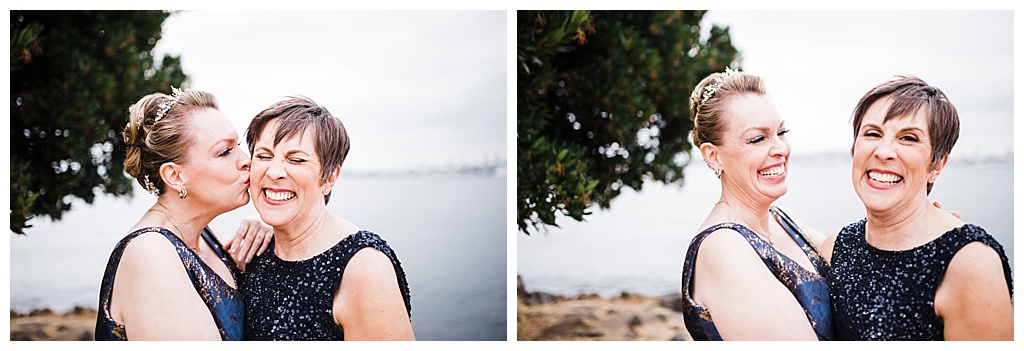 lesbian wedding, offbeat bride, lgbt wedding, gay wedding, two brides, alki beach, salty's on alki wedding, julia kinnunen photography, destination wedding, seattle wedding, wedding photography, bride, newlyweds, same sex wedding, first look, portraits