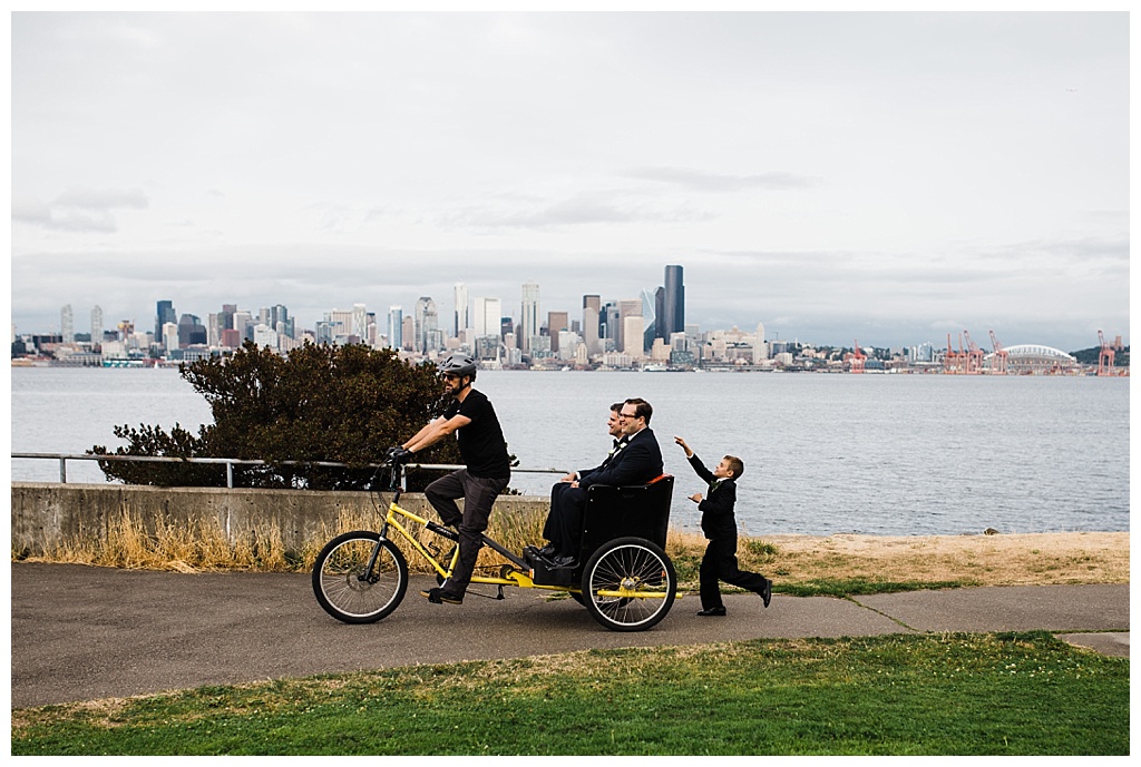 lesbian wedding, offbeat bride, lgbt wedding, gay wedding, two brides, alki beach, salty's on alki wedding, julia kinnunen photography, destination wedding, seattle wedding, wedding photography, bride, newlyweds, same sex wedding, ceremony, reception