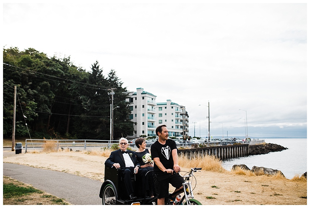 lesbian wedding, offbeat bride, lgbt wedding, gay wedding, two brides, alki beach, salty's on alki wedding, julia kinnunen photography, destination wedding, seattle wedding, wedding photography, bride, newlyweds, same sex wedding, ceremony, wedding with a view