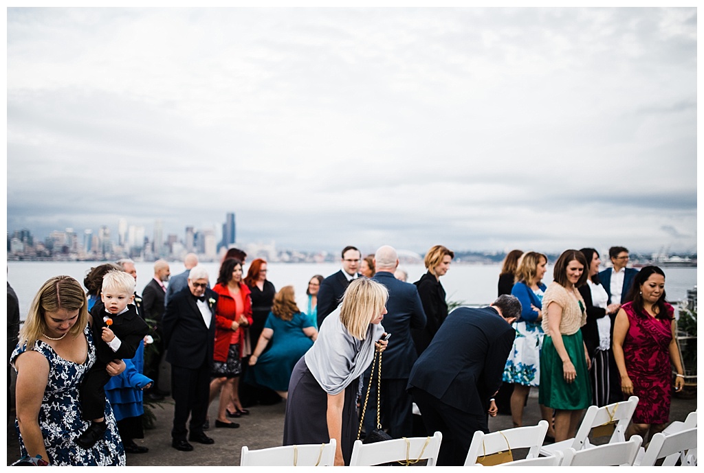 lesbian wedding, offbeat bride, lgbt wedding, gay wedding, two brides, alki beach, salty's on alki wedding, julia kinnunen photography, destination wedding, seattle wedding, wedding photography, bride, newlyweds, same sex wedding, ceremony, wedding with a view