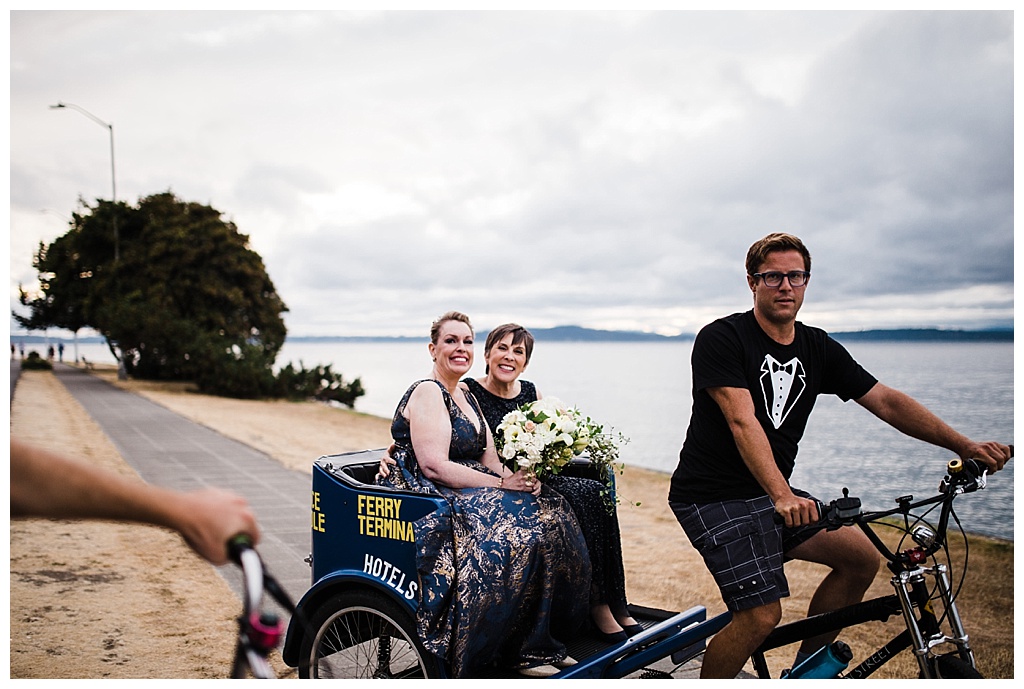 lesbian wedding, offbeat bride, lgbt wedding, gay wedding, two brides, alki beach, salty's on alki wedding, julia kinnunen photography, destination wedding, seattle wedding, wedding photography, bride, newlyweds, same sex wedding, portraits