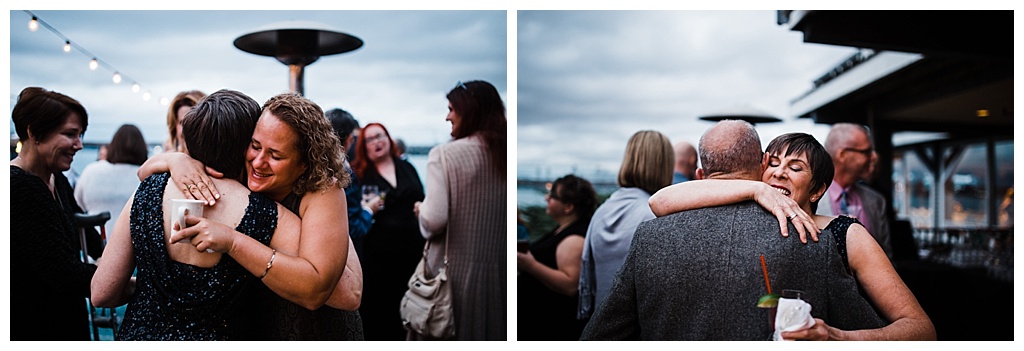 lesbian wedding, offbeat bride, lgbt wedding, gay wedding, two brides, alki beach, salty's on alki wedding, julia kinnunen photography, destination wedding, seattle wedding, wedding photography, bride, newlyweds, same sex wedding, reception