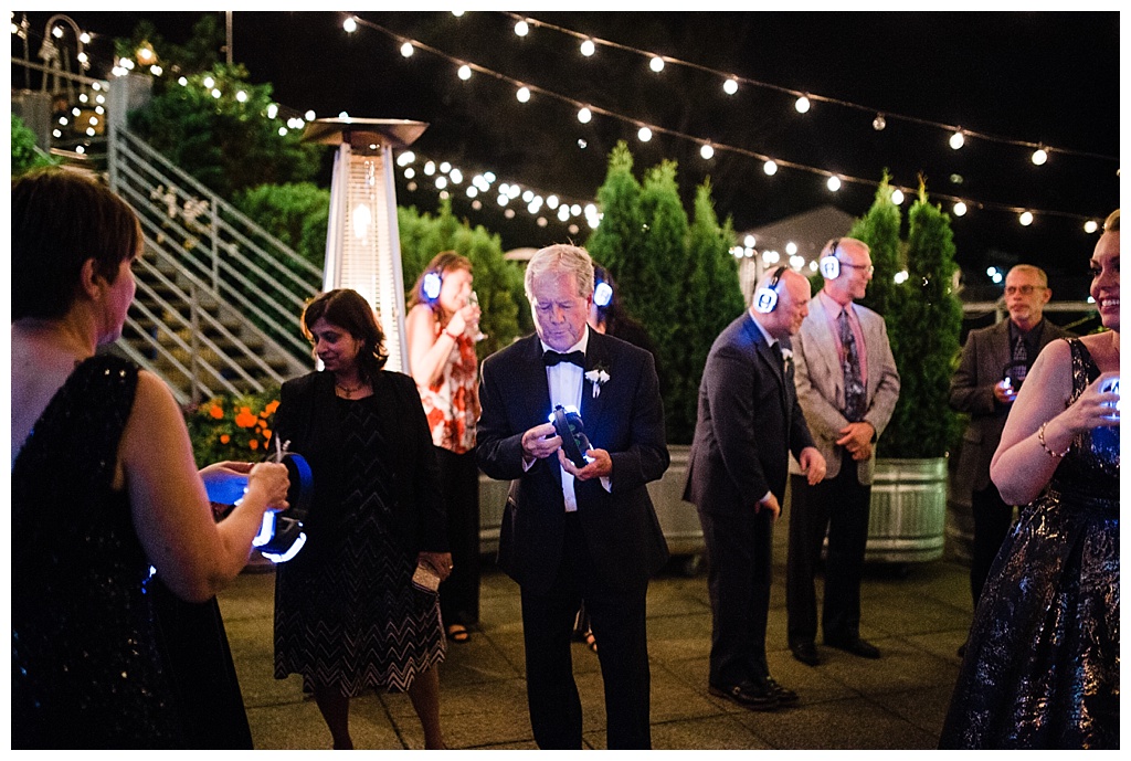 lesbian wedding, offbeat bride, lgbt wedding, gay wedding, two brides, alki beach, salty's on alki wedding, julia kinnunen photography, destination wedding, seattle wedding, wedding photography, bride, newlyweds, same sex wedding, reception, silent disco