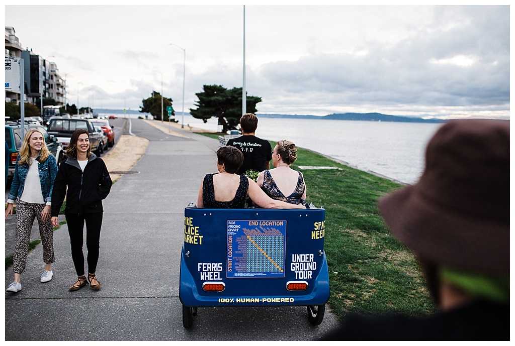 lesbian wedding, offbeat bride, lgbt wedding, gay wedding, two brides, alki beach, salty's on alki wedding, julia kinnunen photography, destination wedding, seattle wedding, wedding photography, bride, newlyweds, same sex wedding, portraits