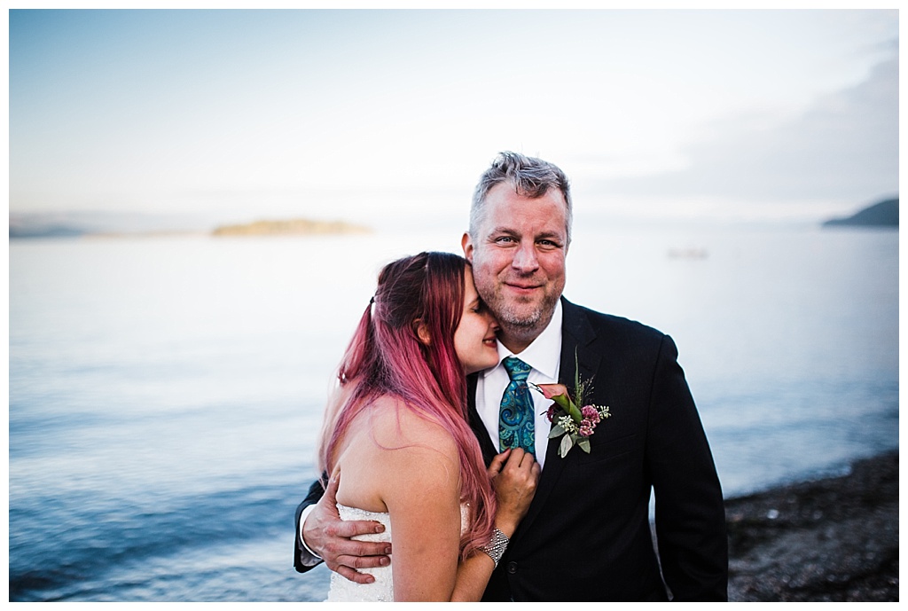 offbeat bride, guemes island resort, julia kinnunen photography, destination wedding, seattle wedding, wedding photography, bride, groom, adventure seekers, newlyweds, northwest washington wedding, elopement, intimate wedding, details, reception, portraits, golden hour