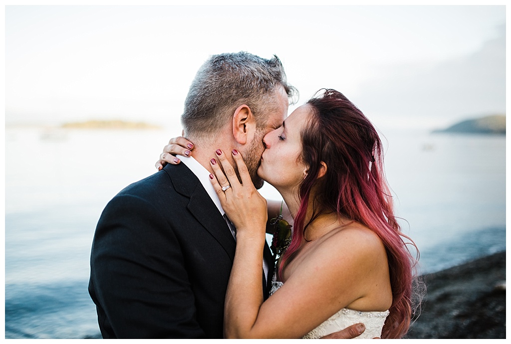 offbeat bride, guemes island resort, julia kinnunen photography, destination wedding, seattle wedding, wedding photography, bride, groom, adventure seekers, newlyweds, northwest washington wedding, elopement, intimate wedding, details, reception, portraits, golden hour