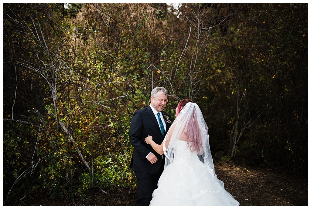 offbeat bride, guemes island resort, julia kinnunen photography, destination wedding, seattle wedding, wedding photography, bride, groom, adventure seekers, newlyweds, northwest washington wedding, elopement, intimate wedding, portraits, first look