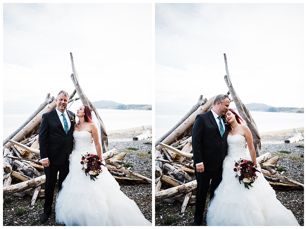 offbeat bride, guemes island resort, julia kinnunen photography, destination wedding, seattle wedding, wedding photography, bride, groom, adventure seekers, newlyweds, northwest washington wedding, elopement, intimate wedding, portraits, first look