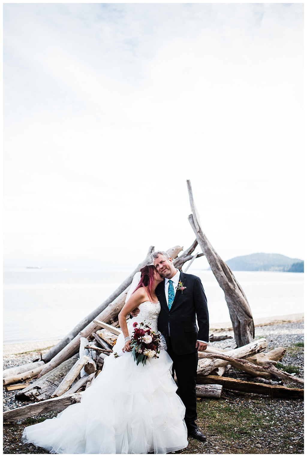 offbeat bride, guemes island resort, julia kinnunen photography, destination wedding, seattle wedding, wedding photography, bride, groom, adventure seekers, newlyweds, northwest washington wedding, elopement, intimate wedding, portraits, first look