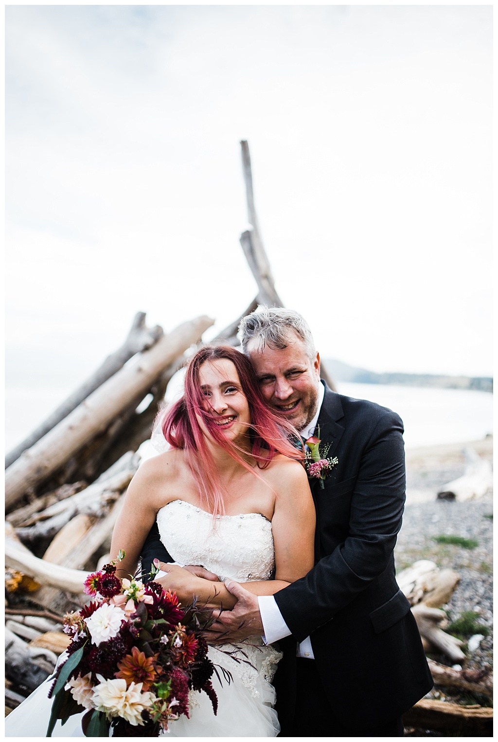 offbeat bride, guemes island resort, julia kinnunen photography, destination wedding, seattle wedding, wedding photography, bride, groom, adventure seekers, newlyweds, northwest washington wedding, elopement, intimate wedding, portraits, first look