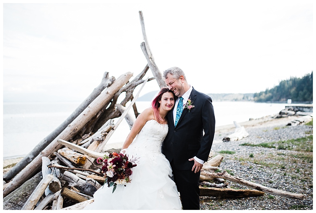 offbeat bride, guemes island resort, julia kinnunen photography, destination wedding, seattle wedding, wedding photography, bride, groom, adventure seekers, newlyweds, northwest washington wedding, elopement, intimate wedding, portraits, first look