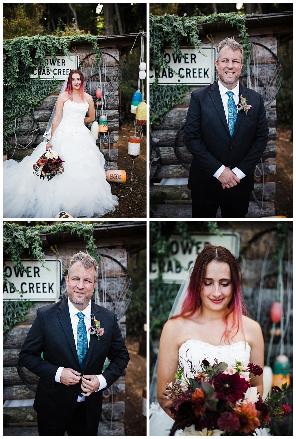 offbeat bride, guemes island resort, julia kinnunen photography, destination wedding, seattle wedding, wedding photography, bride, groom, adventure seekers, newlyweds, northwest washington wedding, elopement, intimate wedding, portraits, first look