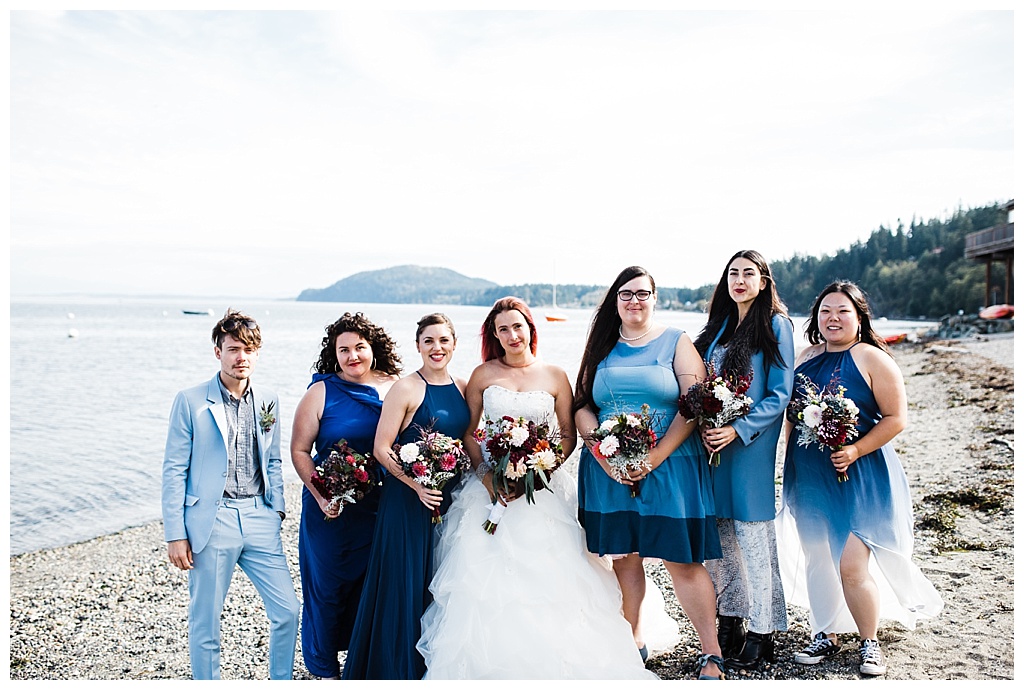 offbeat bride, guemes island resort, julia kinnunen photography, destination wedding, seattle wedding, wedding photography, bride, groom, adventure seekers, newlyweds, northwest washington wedding, elopement, intimate wedding, portraits, first look